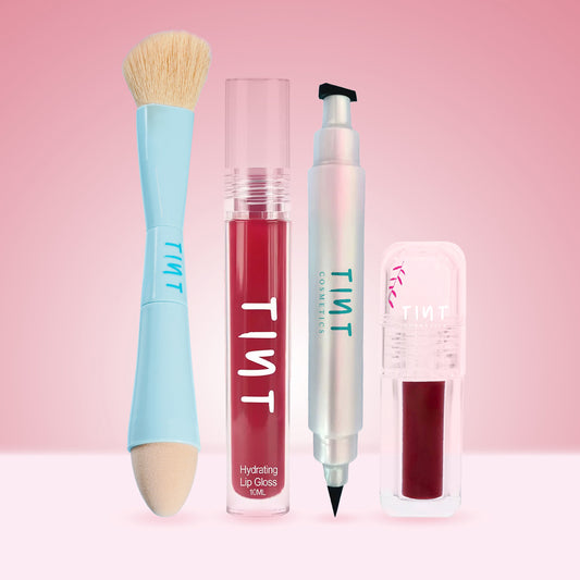 Best Seller Combo(Lip Gloss + Lip & Cheek Tint + 4 Play Brush + Stamp & Slay Eyeliner)