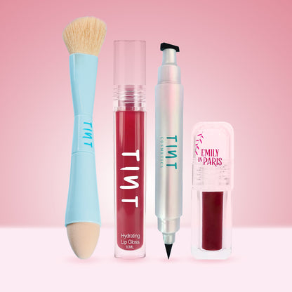 Best Seller Combo(Lip Gloss + Lip & Cheek Tint + 4 Play Brush + Stamp & Slay Eyeliner)