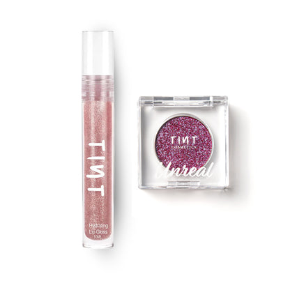 The Shimmer Edit Unreal Eyeshadow + Hydrating Lip Gloss